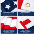 thumbnail image 4 of 8 Pack USA Pleated Fan Flag, 1.5 X 3 Feet American Bunting Flag Patriotic Half Fan Banner Flag Decoration, 4th of July Memorial Day Independence Day Fourth July Outdoor Decor, 4 of 9
