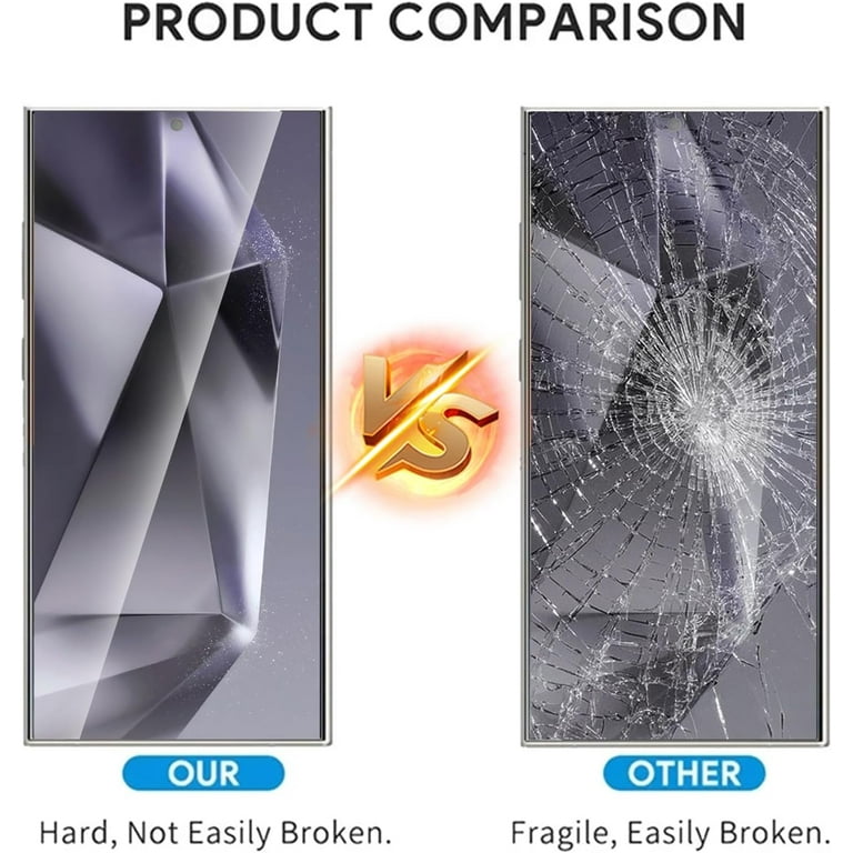 Haobuy for Samsung Galaxy S24 Ultra S24 Plus S24 Screen Protector + Camera  Lens Protector Tempered Glass Protective Film