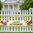 thumbnail image 4 of LUUFILx Retirement Party Banner Happy Retirement Backdrop Gold Decorations Photography Props Event Background Celebration Supplies Party Decors, 4 of 7