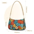 thumbnail image 3 of FORMRS Womens Shoulder Bag with Chain Strap Clutch Purse Cute Tote Handbag, Blooming Flowers, 3 of 7
