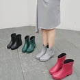 thumbnail image 1 of Botas de lluvia para mujer, impermeables, de tiro bajo, bonitas botas de agua de tiro medio para mujer, botas de agua antideslizantes, 1 of 5