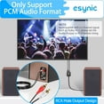 thumbnail image 4 of eSynic Optical to RCA Converter 192kHz DAC, Aluminium Alloy, Portable Adapter with 2.1m/7ft Optical Audio RCA Cable for HDTV, Blu-ray Players, and More, 4 of 9