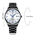 thumbnail image 2 of Mens Stainless Steel Analog Watch Mens Wrist Dress Water Proof Watch Quartz Classic Work Business Casual Watch With Roman Numeral, 2 of 6