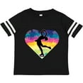 thumbnail image 3 of Inktastic Ice Skating Watercolor Heart Girls Girls Toddler T-Shirt, 3 of 5
