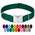 thumbnail image 2 of Country Brook Petz® 10 Vibrant Colors - Medium Premium Nylon Dog Collar - 1 inch Wide - Green, 2 of 7