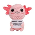 thumbnail image 2 of Hometravel Mini Knitted Axolotl Plush, Positive Affirmation Crochet Animal Toy, Handcrafted Soft Doll for Shelf Display, 2 of 5