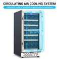 thumbnail image 2 of Aoile 23"D Wine Refrigerator Cooler with 28-bottle Capacity, Freestanding & Built-in Compressor Wine Cellar, 2 of 8