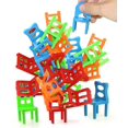 thumbnail image 3 of 18Pcs Balance Stacking Chairs Playset, Interactive Toy for ParentChild Home Leisure Game, 3 of 7
