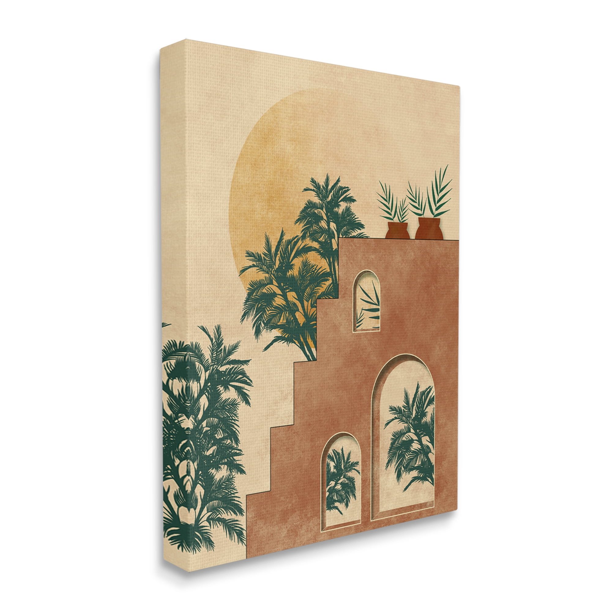 Stupell Industries Botanical Morocco Scenery Nature Painting Gallery Wrapped Canvas Print Wall Art, 16 x 20