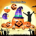 thumbnail image 4 of Yexmas 8.7ft Halloween Inflatables Pumpkins 7 Blow Up Decor with Witches Hat, Built-in LED Lights for Halloween Party, Yard, Garden, Lawn, 4 of 8