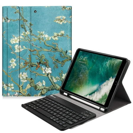Fintie TPU Keyboard Case Cover with Apple Pencil Holder for iPad 9.7