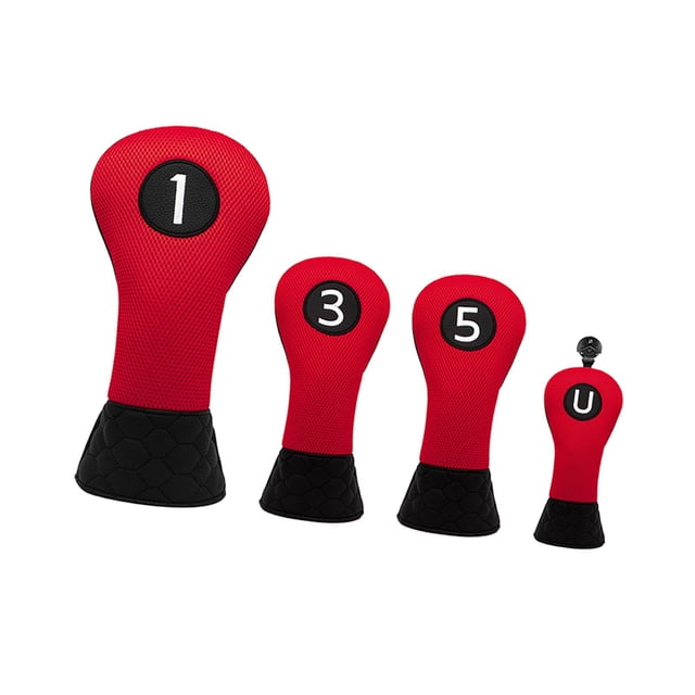 Cubiertas para Cabezas de Madera de Golf, Cubiertas para Palos de Golf, Cubierta Profesional para Cabeza de Madera de Golf de Cuello Largo para Adulto 1 3 5 U
