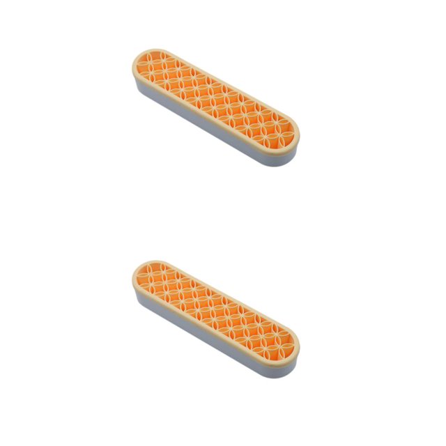 Maoww Porte-Brosse Élégant pour Rangement Cosmétique Boîte de Rangement Cosmétique Étanche Jaune 2Set