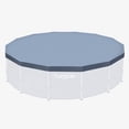 thumbnail image 2 of Funsicle 14' x 42" Oasis Round Pool with 14' Debris Cover, Natural Teak, 2 of 12