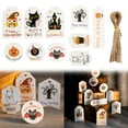 thumbnail image 2 of Halloween Tags with String - 50Pcs 10 Kinds Halloween Paper Gift Tags for Goodie Bag Happy Halloween Pumpkin Cat Bat Spider Label Tag A Little Treat Sweet Tag for Trick or Treat Party Favor Supply, 2 of 7