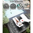 thumbnail image 3 of SIXHOME Outdoor Rug 5'x8' Waterproof Reversible Patio Rug Boho Floral Indoor Outdoor Rugs Lightweight Plastic Straw Ourdoor Carpet for RV Camping Deck Balcony Modern Porch Decor Gray, 3 of 6