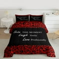 thumbnail image 2 of jejeloiu Chic Cheetah Pattern Queen Comforter Set,Wildlife Animals Leopard Bedding Sets,Red Black Bedding Comforter Set For Kids,Ultra Soft Home Decor Reversible,3-Piece, 2 of 8