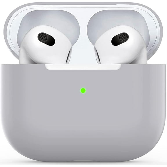 for Airpods 3 Case, Protective Ultra-Thin Soft Silicone Shockproof Non-Slip Protection Accessories Cover Case for Apple Airpods 3 Charging Case - Grey