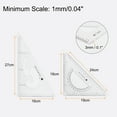 thumbnail image 2 of Unique Bargains 2piece Triangle Ruler Square Set 27cm, 24cm 30/60 and 45/90 Degrees Measuring Tools, Transparent, 2 of 5