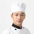 thumbnail image 6 of Xinwanna Chef Hat Unisex Kitchen Hat Hotel Restaurant Cook Cap Pleated Design Solid Color Waiter Chef Work Cap Mushroom Hat (Black,One Size), 6 of 13