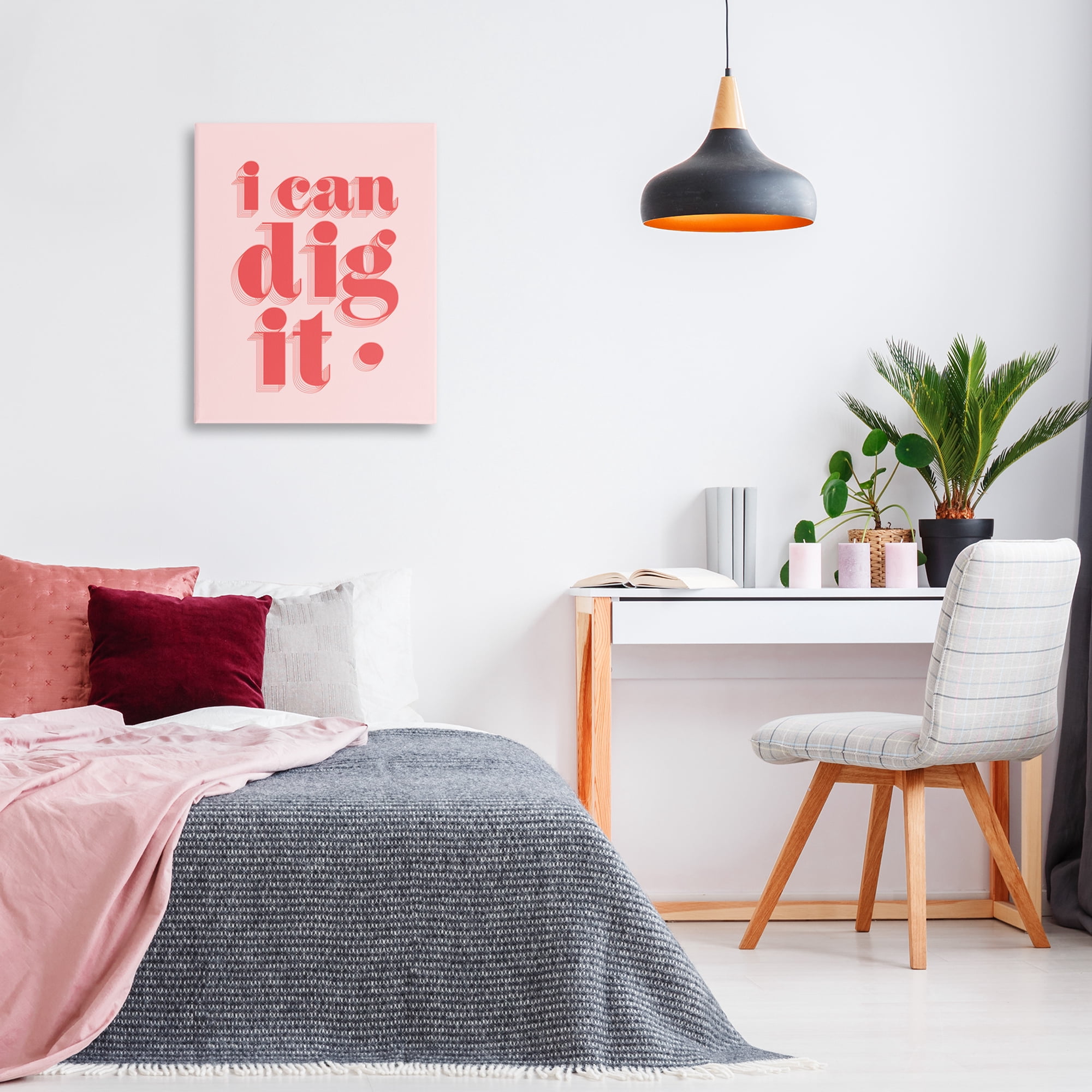 Stupell Industries I Can Dig It Phrase Typography Painting Gallery Wrapped Canvas Art Print Wall Art, 24 x 30
