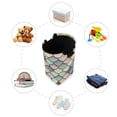 thumbnail image 7 of Yayeee Freestanding Laundry Hamper with Handle Collapsible Large Storage Basket for Clothes, Green Art Pattern, 7 of 7