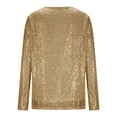 thumbnail image 6 of Wlynlyn Sequin Tops for Women Crew Neck Long Sleeve Party Nightwer Loose Fitted Trendy Glitter Sparkly Dressy Shirts, 6 of 9