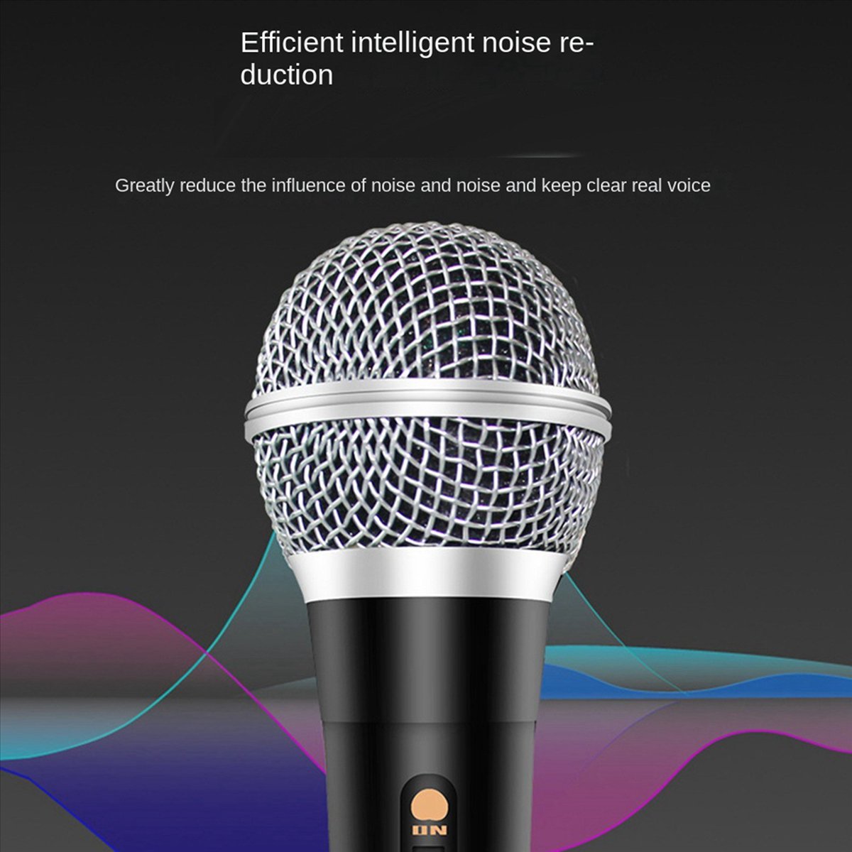5X Handheld Professional Wired Dynamic Microphone Clear Voice Mic for Karaoke Vocal Music Performance