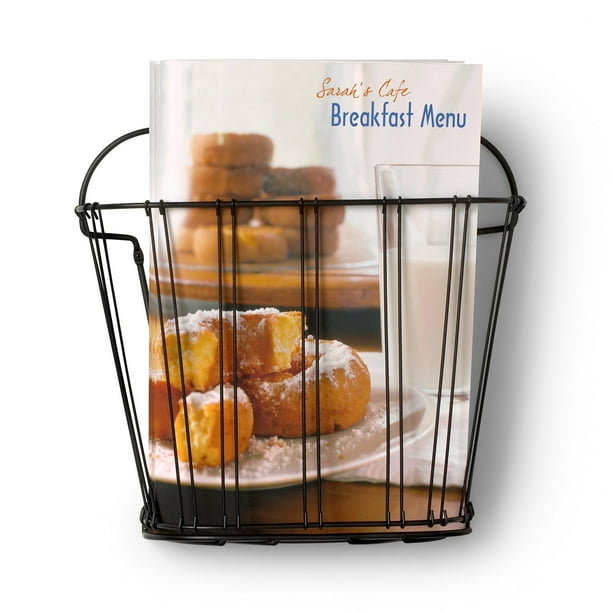 Spectrum Diversified Double Wire Wall Mount Magazine Rack