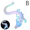 thumbnail image 1 of Figura de dragón de cristal impresa en 3D, con adornos decorativos móviles, minidragón, juego creativo y moderno, dragón genial., 1 of 7