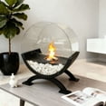 thumbnail image 6 of Semi-Circular Glass Tabletop Fireplace, Smokeless Firepit Outdoor, Mini Fire Pit  with Carry Bag for Camping Backyard Patio Garden Picnic, 6 of 6