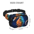 thumbnail image 4 of Kdxio Yellow Fish Seahorse Crossbody Double Layer Waist Bag Belt Bag for Unisex Fanny Pack Fashion Waist Packs for Hiking Running Shopping Traveling, 4 of 9