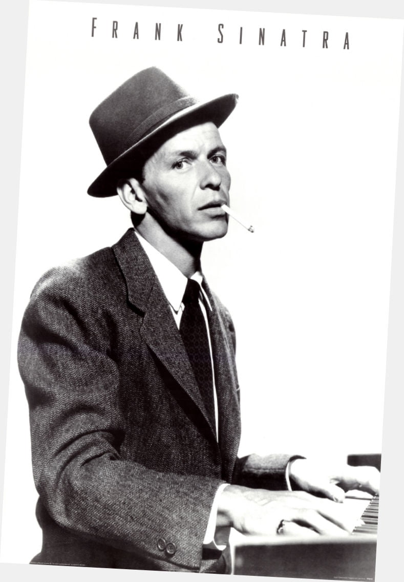 Frank Sinatra Poster 16"x24" 16x24 Piano Side Eye MultiColor Square Adults Best Posters
