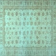 thumbnail image 1 of Ahgly Company Indoor Square Oriental Light Blue Traditional Area Rugs, 5' Square, 1 of 4