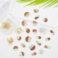 thumbnail image 5 of 1 Box 100pcs Resin Wooden Earring Pendants Dangle Earring Making Kits Vintage Resin Wood Statement Earring Findings with Hooks and Jump Rings for Necklace and Earring Making, 5 of 7
