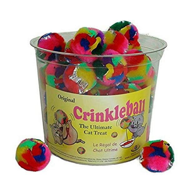 Cancor Innovations Mini Crinkle Ball Cat Toy (50 Pack)