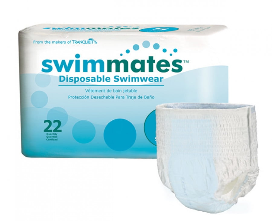 Swimmates Disposable Swim Diapers XXLarge, 62" to 80", Case (48 ct