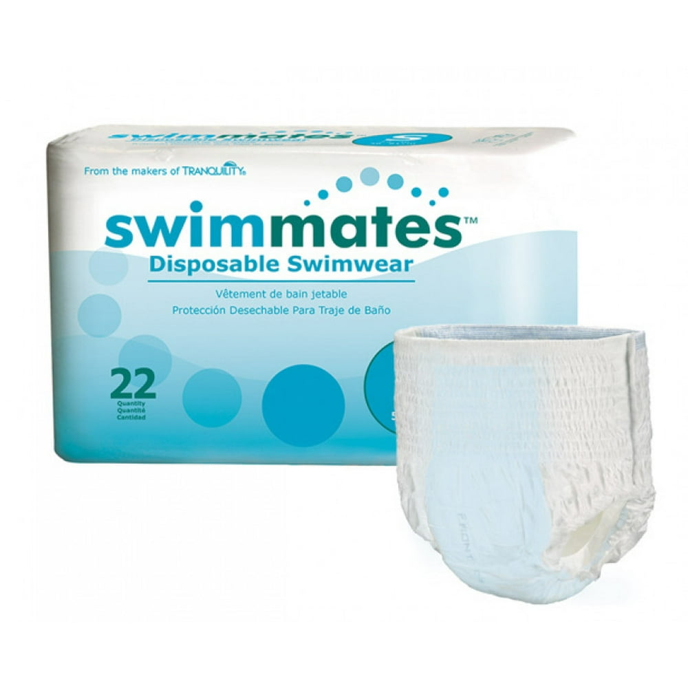 Swimmates Disposable Swim Diapers XXLarge, 62" to 80", Case (48 ct