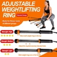 thumbnail image 2 of Upgrade Portable Ropeless Battle Ropes - Adjustable Weights Cordless Battle Ropes for Home Gym with Training Poster - Battle Rope Sticks Exercise Equipment for Low-Impact Workout, HIIT & Cardio -Black, 2 of 6