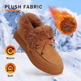 thumbnail image 2 of Winter Flat Boots Warm Durable Shoes Casual  Fur Lining Ankle Snow Boots Loafer Flats Platform Thick Plush Shoes for Women Z1, 2 of 13