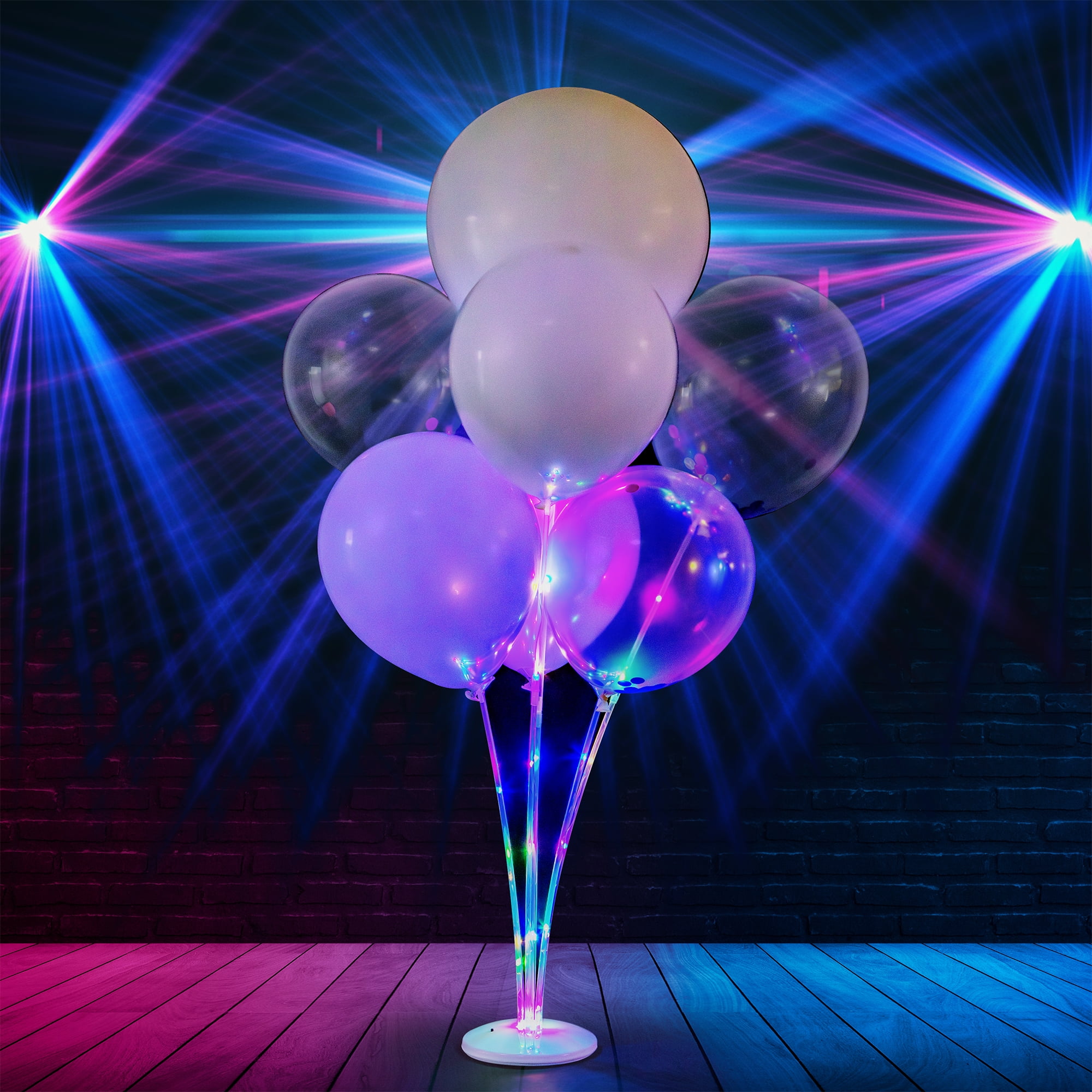 Way to Celebrate Light-Up LED Balloon Centerpiece Kit, Multicolor, by Way To Celebrate
