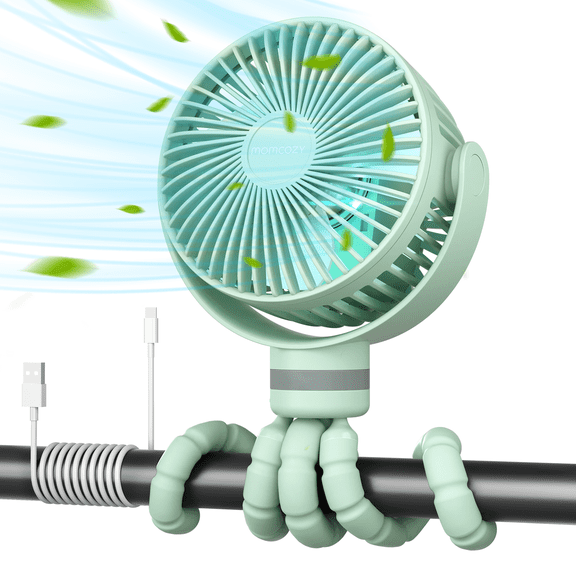 Momcozy Ventilador Portátil para Carriola de Bebé de 8000 mAh, Ventilador de Refrigeración de Mano Batería de Larga Duración de 27 Hours