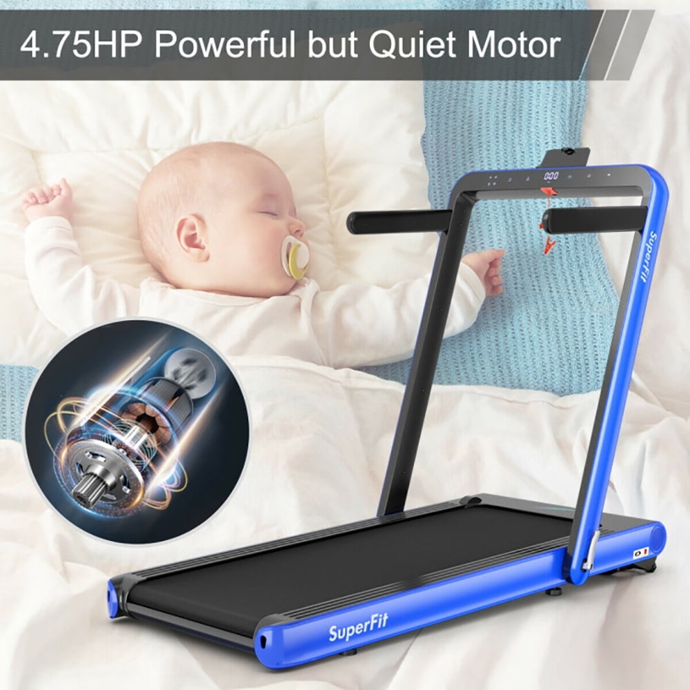 Spaco Walking Machine, Treadmill, 4.75HP 2 In 1 Folding Walking Pad Treadmill with Remote APP Control