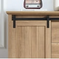 thumbnail image 6 of 47.64" H Farmhouse 5 Drawers Dresser, Tall Dresser 5 Chest of Drawers with Sliding Barn Door, Wooden Storage Organizer Cabinet Chest of Drawer for Closet for Living Room, Hallway (Oak), 6 of 9