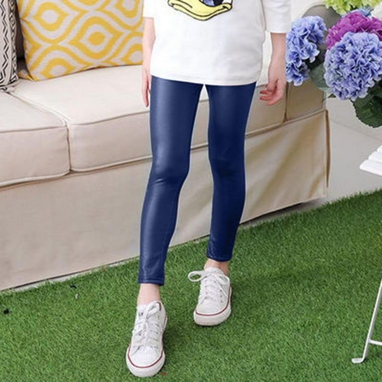 Kids Girl Athletic Pants Soft Footless Leggings Solid Color Children Girls  Skinny Pants Trousers 3-9Y Trousers 