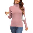 thumbnail image 1 of Suéteres De Punto Suéteres Mujer Crochet Básico Slim Fit Otoño Jerseys Traje Diario Kuymtek Rosa T S para Mujer, 1 of 9