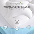 thumbnail image 4 of Sleep Zone Mattress Topper Twin Mattress Pad, Cooling Quilted Fitted Mattress Cover, Machine Washable Mattress Protector, Soft Fluffy Down Alternative, Deep Pocket 8~21 inch (White, Twin), 4 of 8