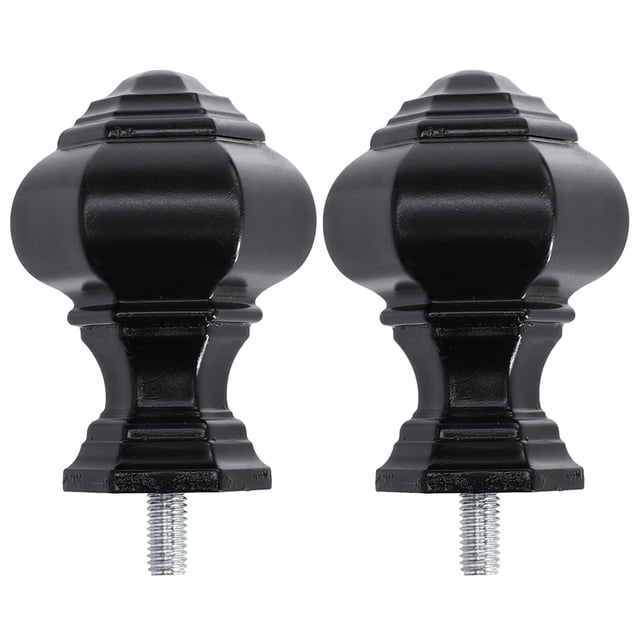 SHISUYAN 2pcs Roman Rod End Fashion Curtain Rod Decorative Head Delicate Curtain Rod Part