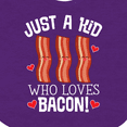 thumbnail image 4 of Inktastic Just a Kid Who Loves Bacon Boys or Girls Baby Bib, 4 of 4