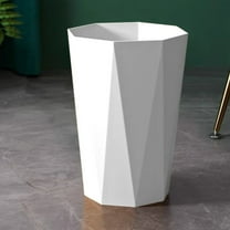 1 Pc Bathroom Trash Can Small Garbage Can Waste Basket Trash Can Plastic Garbage Can Container Rubbish Trash Bin Paper Basket Office Organizer for Bedroom Office Bathroom, 9.45 Inch, White
